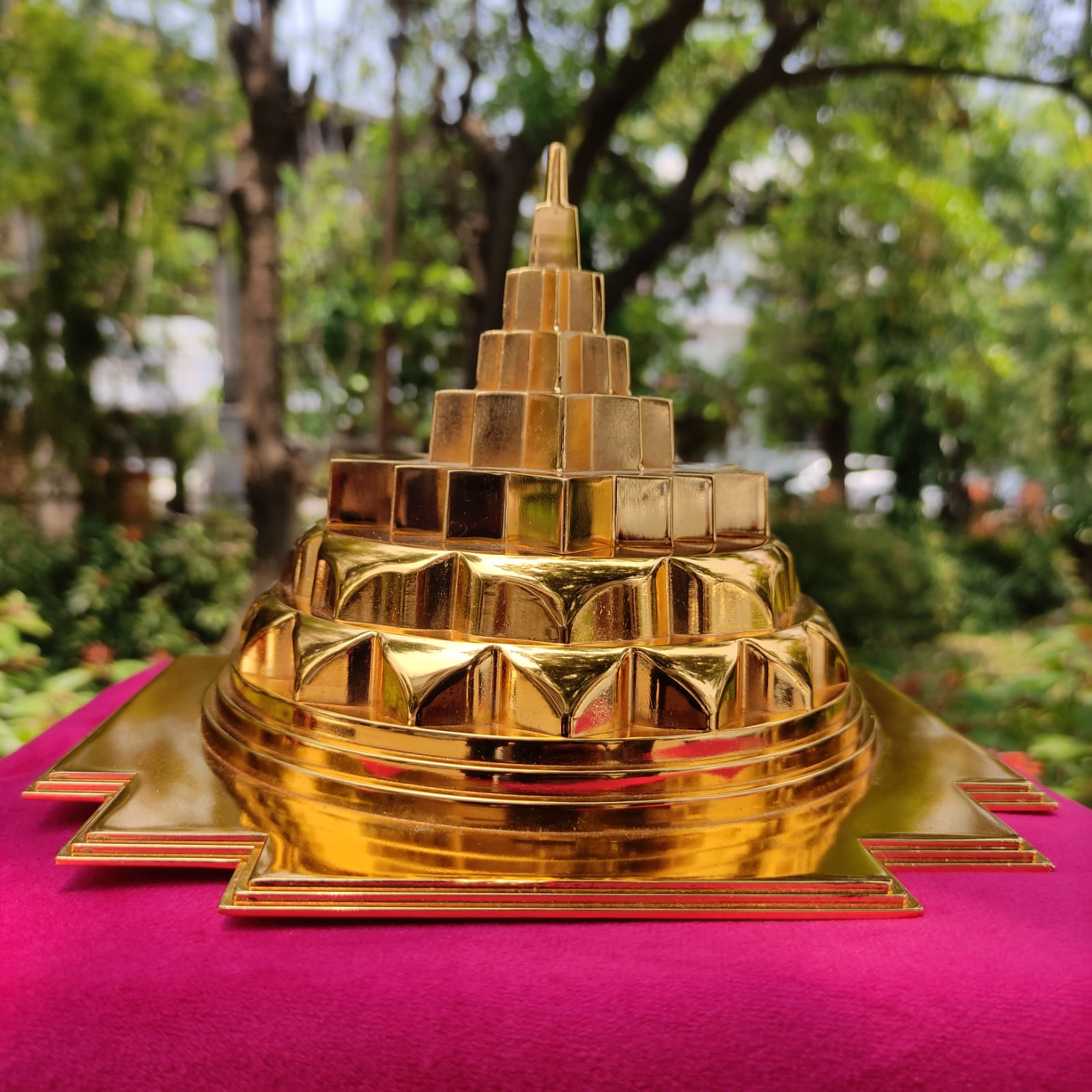 Meru Shree Yantra in Gold-plated Copper