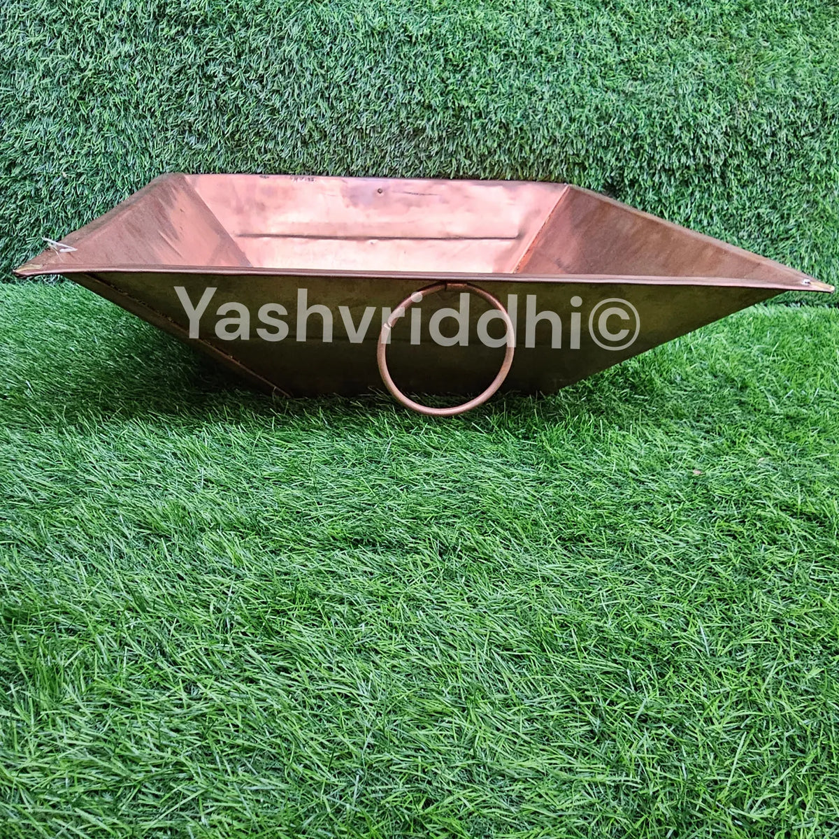 13 Inch Pure Copper Hawan Kund – Large Size Havan Vessel for Yagna & Puja | Yashvriddhi