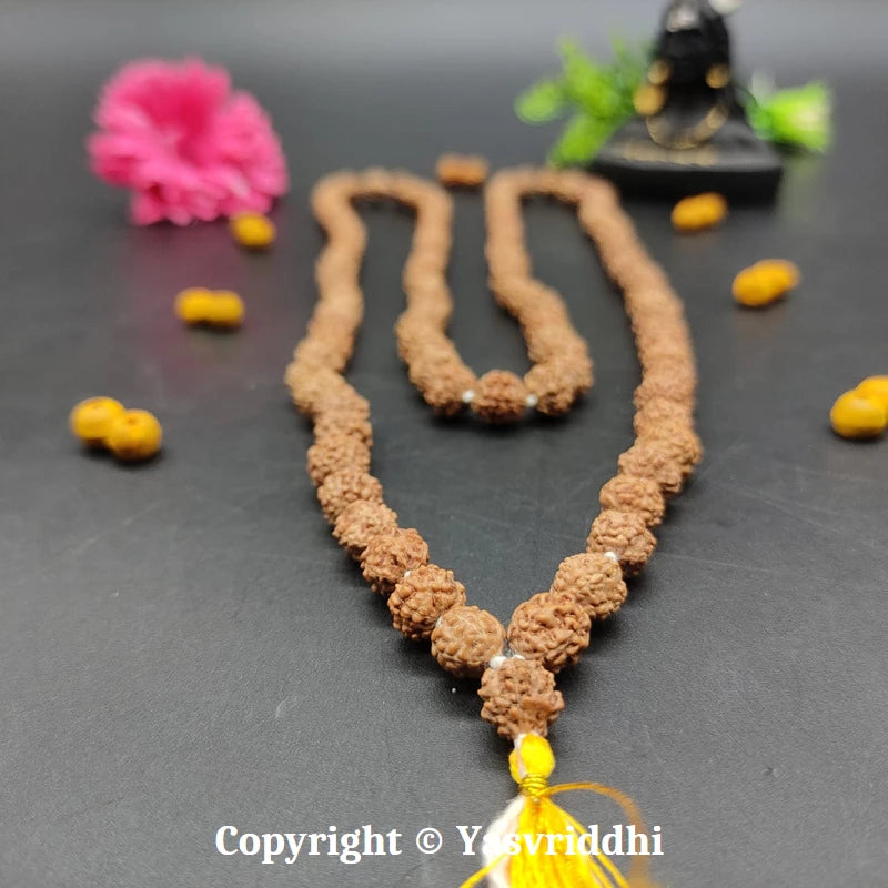 5 Mukhi Rudraksha Jaap Mala | Panchmukhi Rudraksha for Mantra Chanting, Meditation & Prayer | Yashvriddhi
