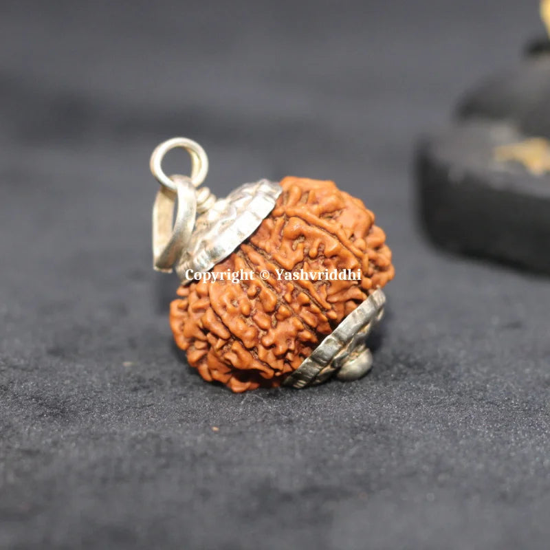 9 Mukhi Nepali Rudraksha Pendant | Original 9 Face Rudraksha Bead for Jap & Meditation