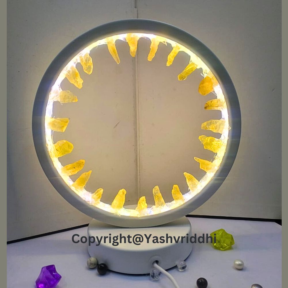 Bright Citrine Crystal Lamp | Natural Citrine Stone Lamp for Home Decor & Meditation | Yashvriddhi