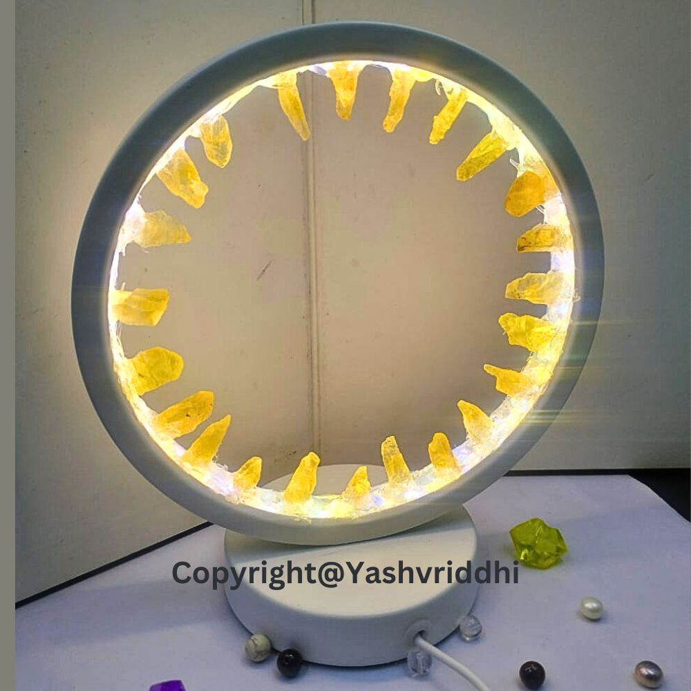 Bright Citrine Crystal Lamp | Natural Citrine Stone Lamp for Home Decor & Meditation | Yashvriddhi