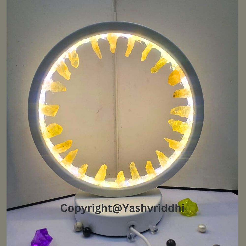 Bright Citrine Crystal Lamp 