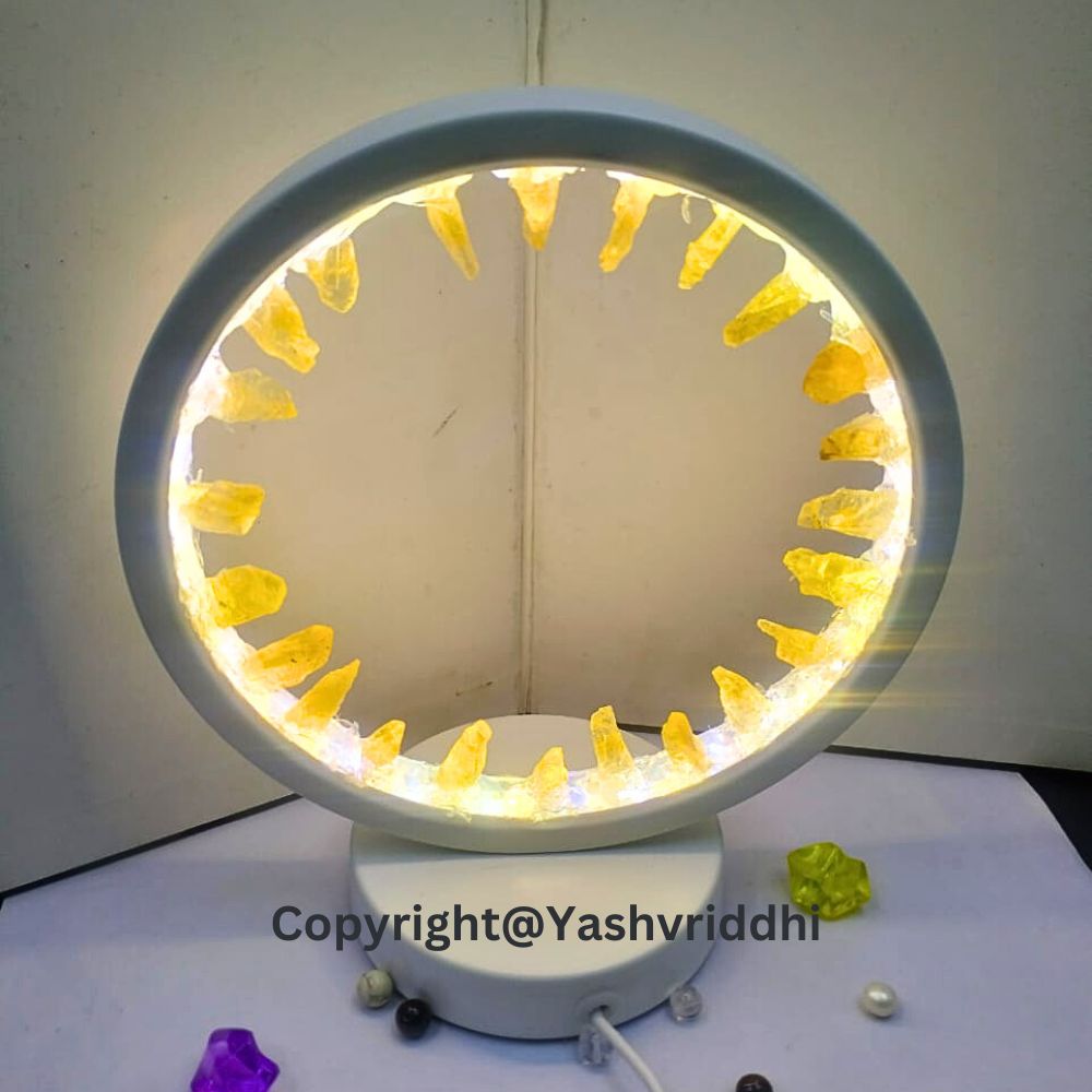 Bright Citrine Crystal Lamp | Natural Citrine Stone Lamp for Home Decor & Meditation | Yashvriddhi