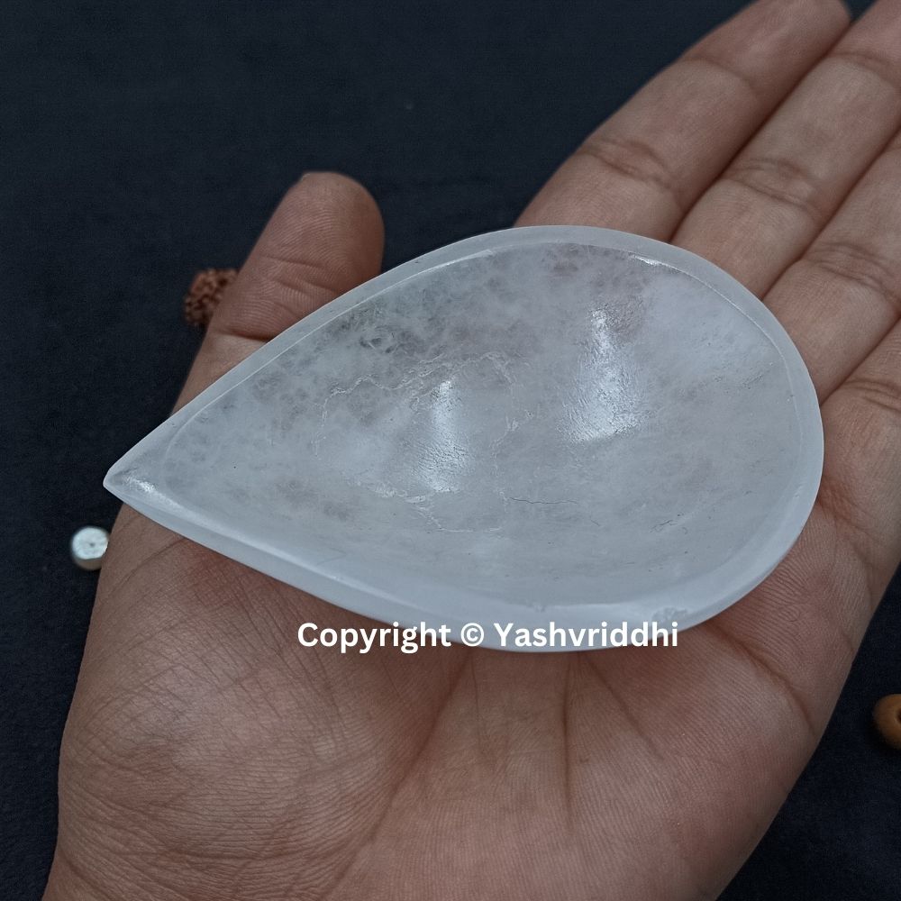 Clear Quartz Crystal Diya for Diwali Pooja & Home Décor | Yashvriddhi