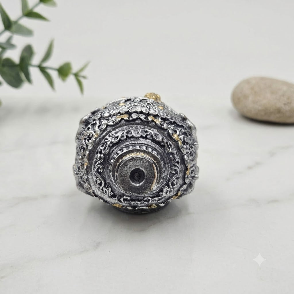 Ganesh Shankh Polyresin Idol 3.5 Inch Top View