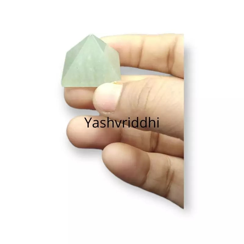 Green Aventurine Pyramid | Natural Green Crystal for Home Decor & Meditation | Yashvriddhi