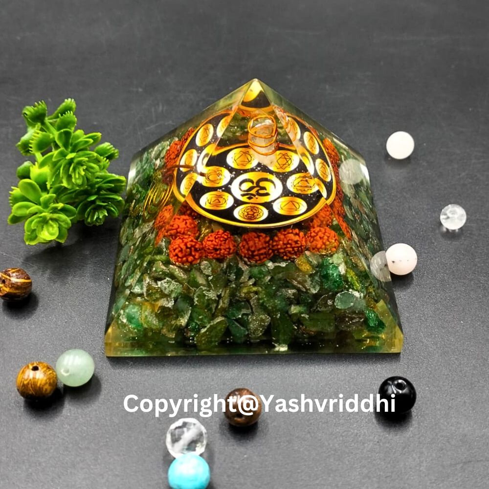 Green Jade Pyramid Crystal Top VIew
