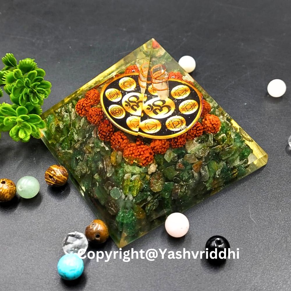Green Jade Pyramid Crystal Top VIew