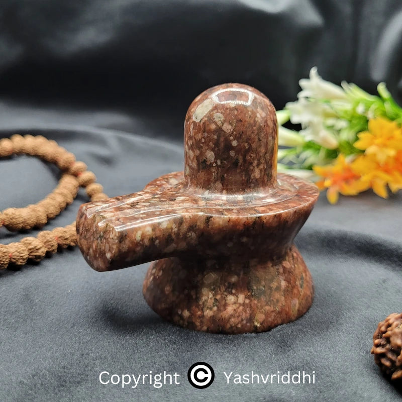 Natural Red Garnet Stone Shivaling for Worship, Puja, Gift & Home Décor | Yashvriddhi