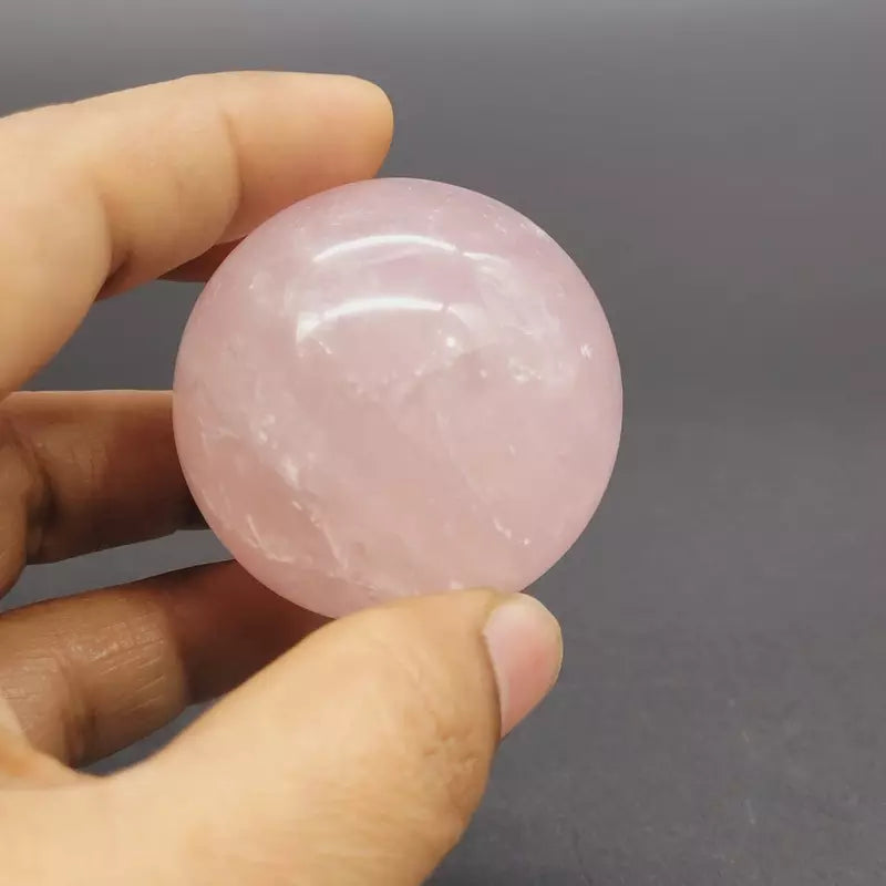 Natural Rose Quartz Crystal Ball 