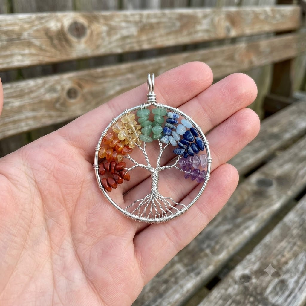 Natural Seven Chakra Pendant Tree 