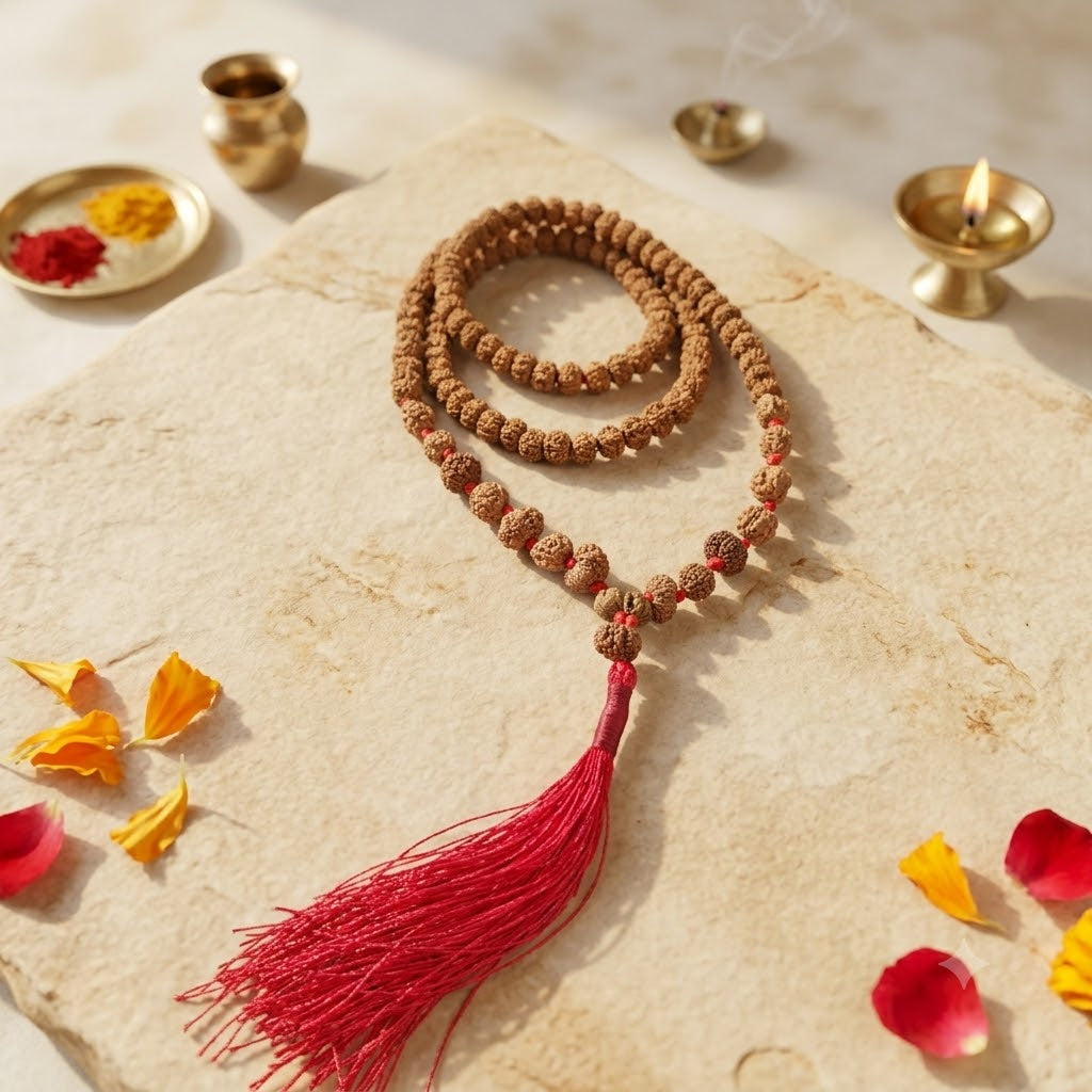 Natural Siddha Mala Kantha – 1 to 14 Mukhi Rudraksha Indonesia | Yashvriddhi