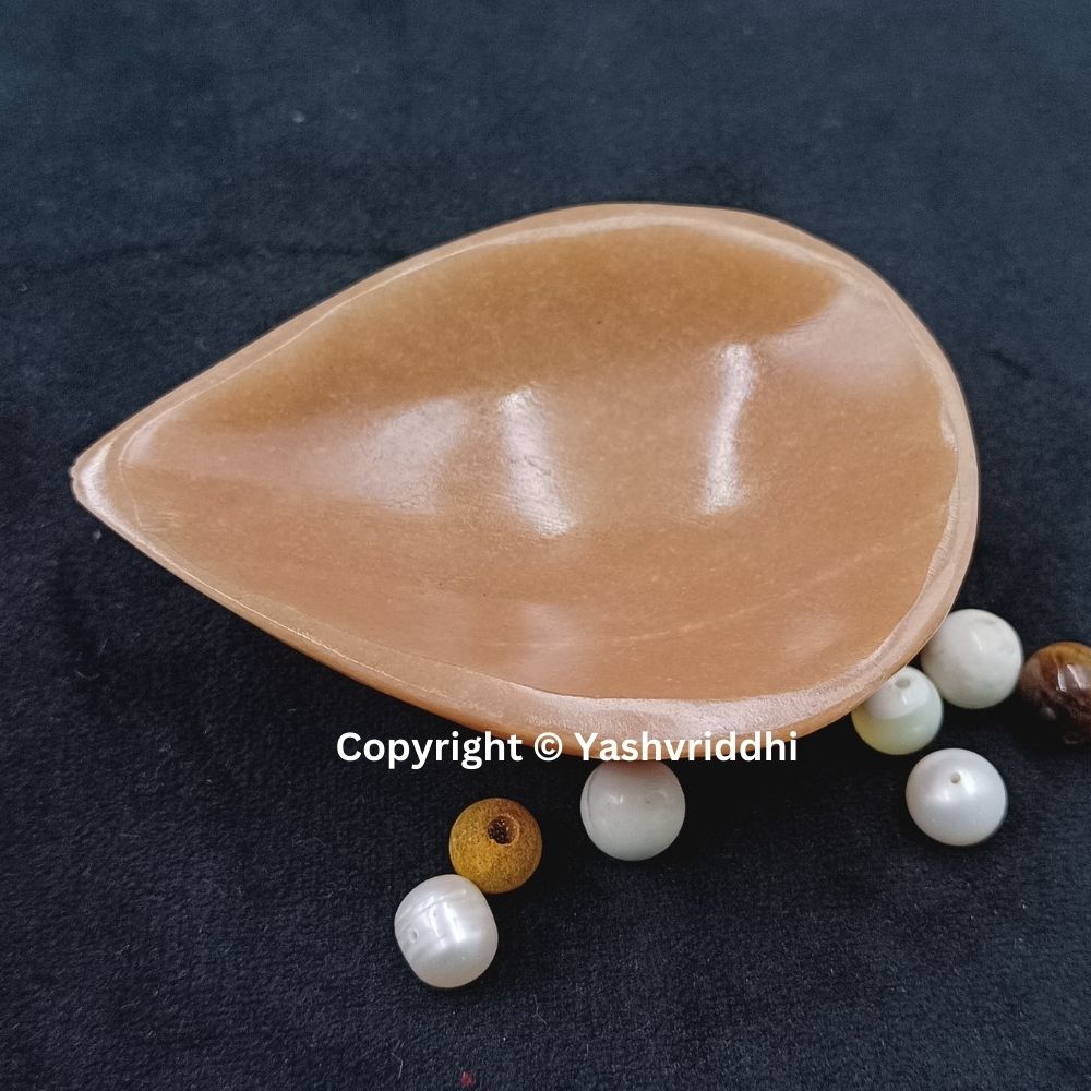 Orange Agate Crystal Diya for Diwali Pooja & Home Décor | Yashvriddhi