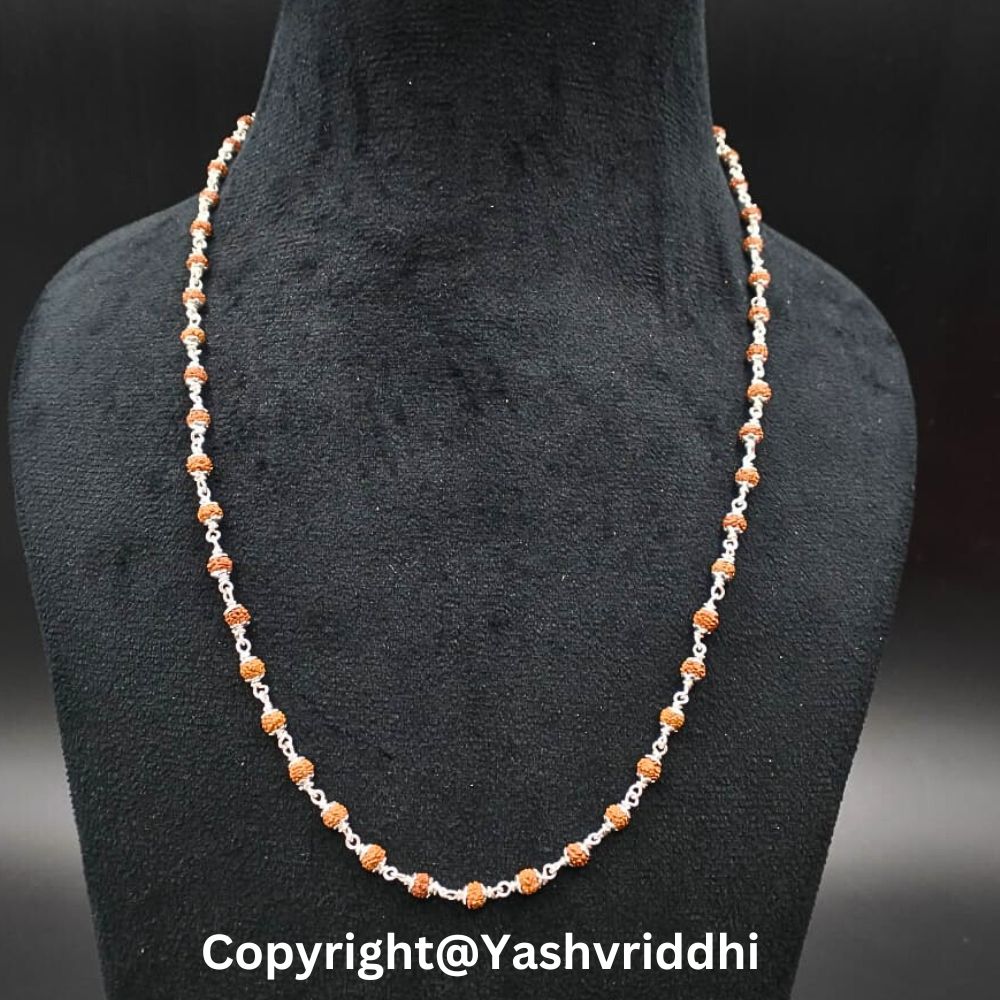 Premium Rudraksha Silver Mala | Japa Mala for Meditation & Prayer | Yashvriddhi
