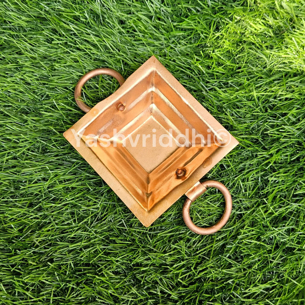 Pure Copper Hawan Kund – Small Size | Traditional Puja Havan Vessel for Home Rituals | Yashvriddhi