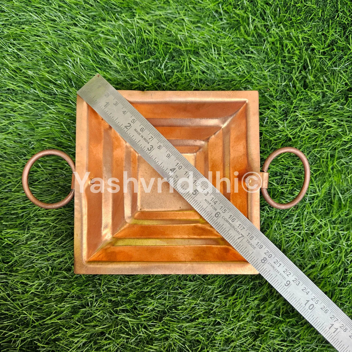 Pure Copper Hawan Kund – Small Size | Traditional Puja Havan Vessel for Home Rituals | Yashvriddhi