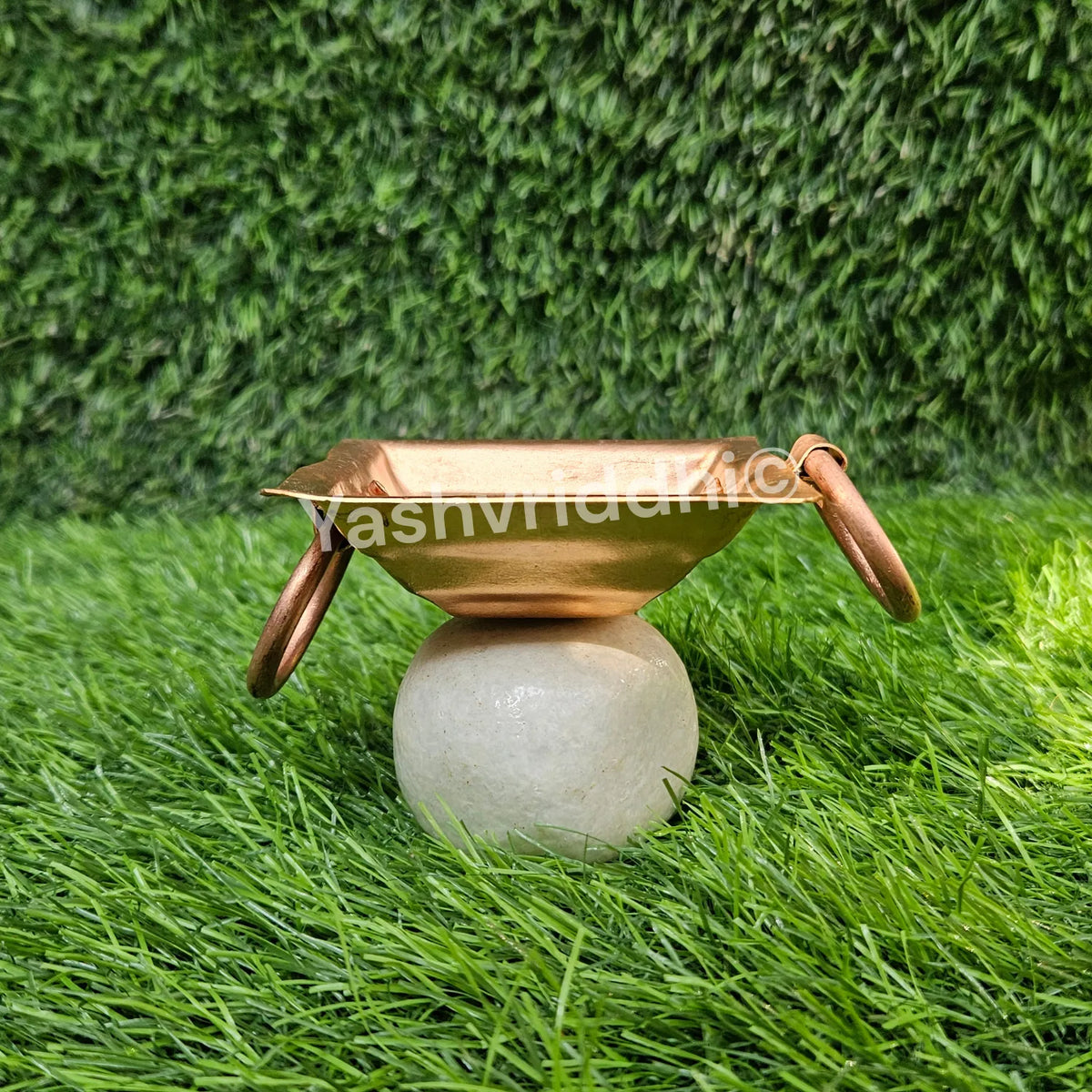 Pure Copper Hawan Kund – Small Size | Traditional Puja Havan Vessel for Home Rituals | Yashvriddhi