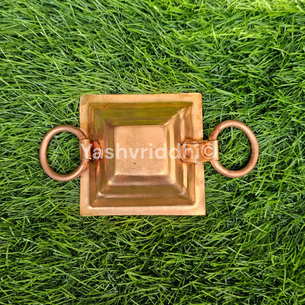 Pure Copper Hawan Kund – Small Size | Traditional Puja Havan Vessel for Home Rituals | Yashvriddhi