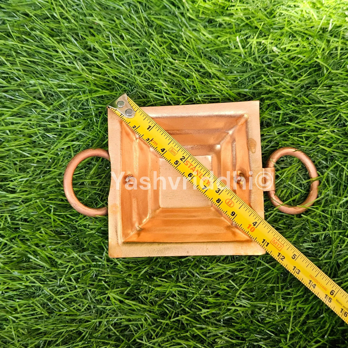 Pure Copper Hawan Kund – Small Size | Traditional Puja Havan Vessel for Home Rituals | Yashvriddhi