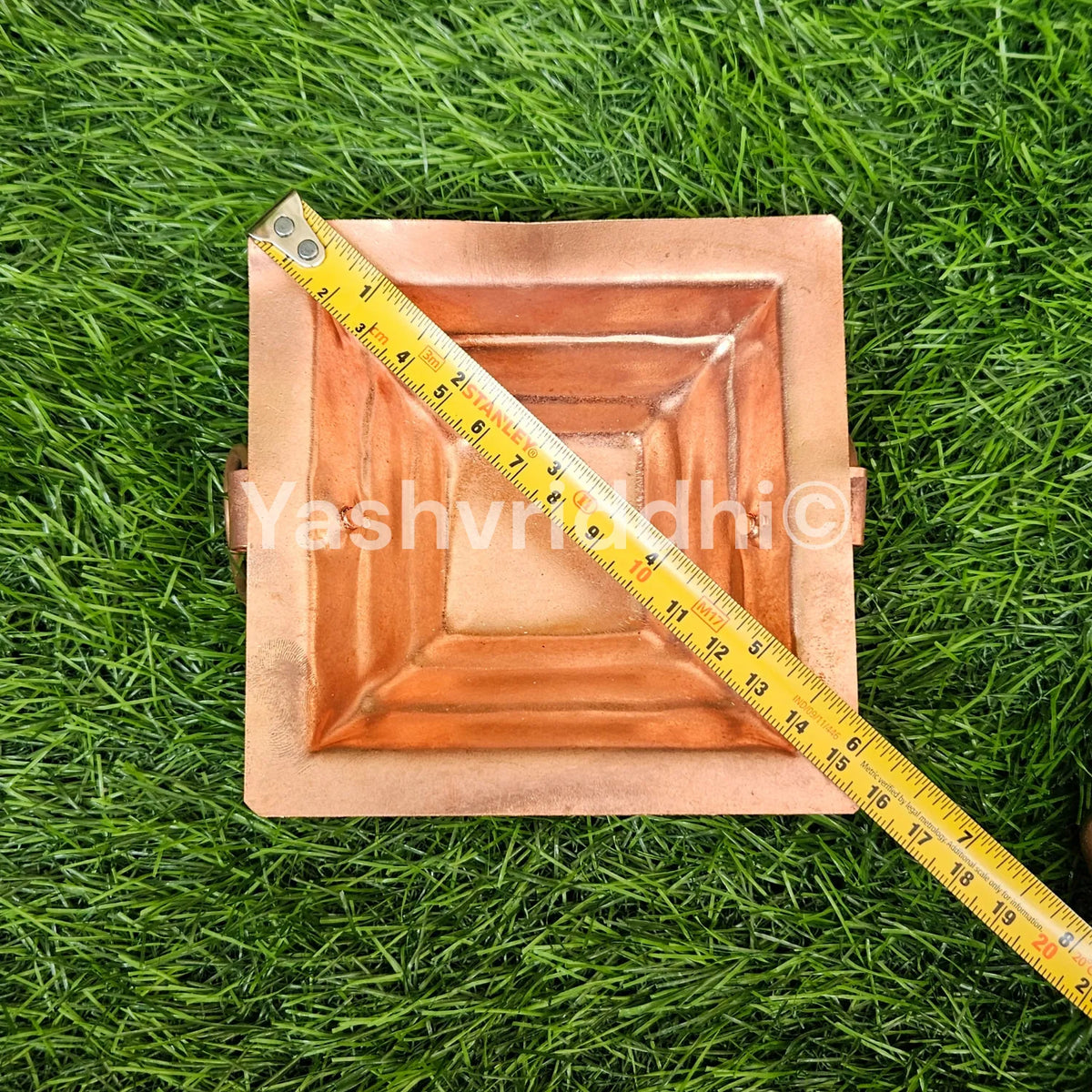 Pure Copper Hawan Kund – Small Size | Traditional Puja Havan Vessel for Home Rituals | Yashvriddhi