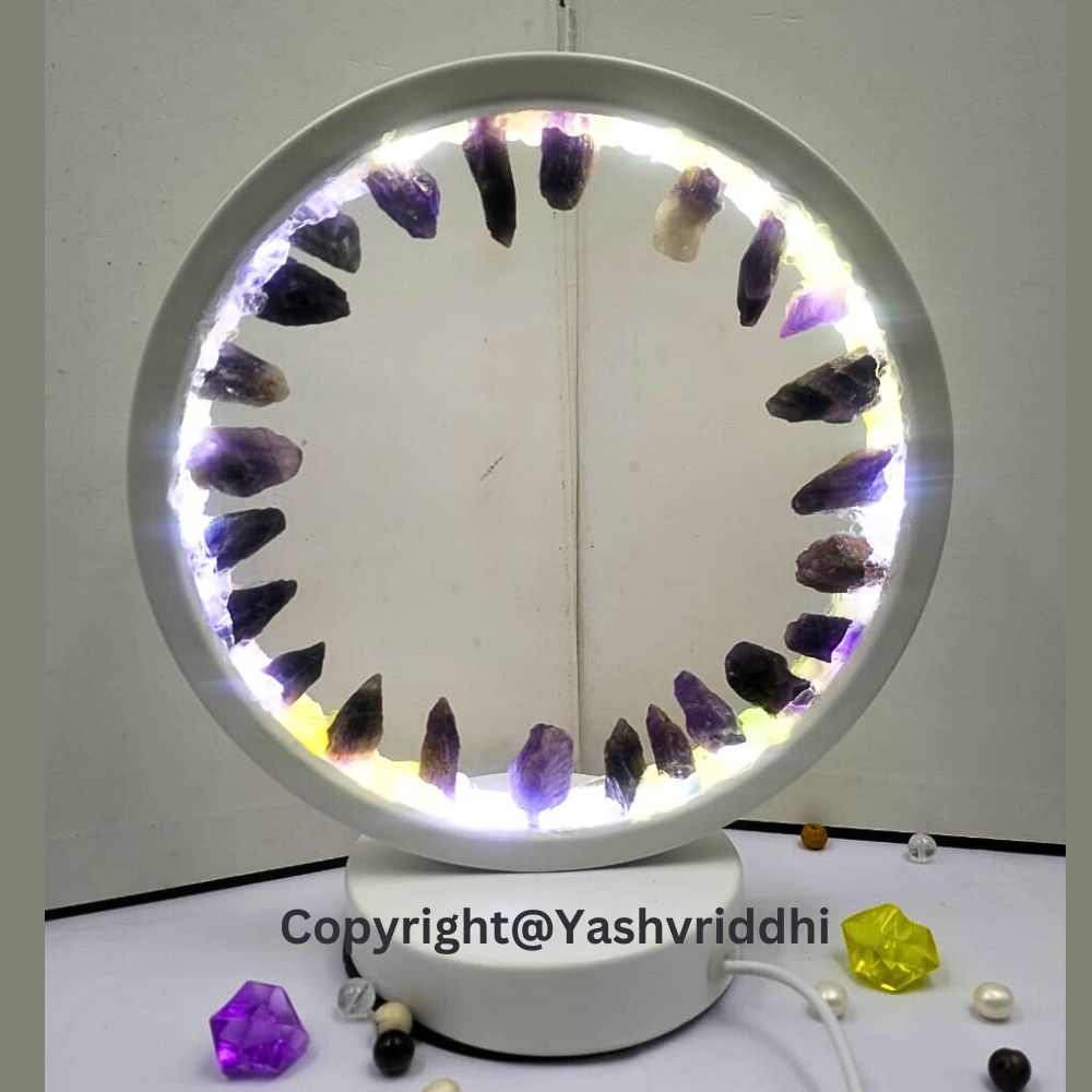 Radiant Amethyst Crystal Lamp | Natural Amethyst Stone Lamp for Home Decor & Meditation | Yashvriddhi