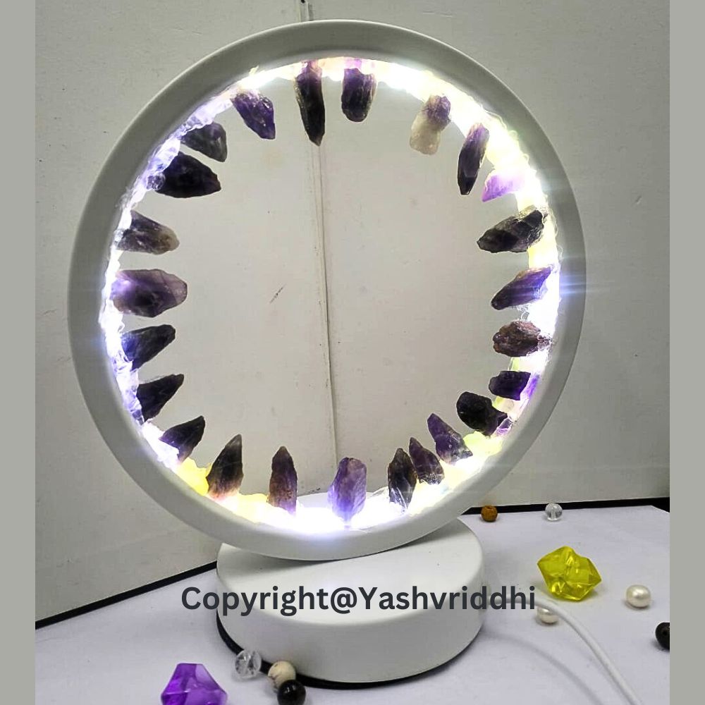 Radiant Amethyst Crystal Lamp | Natural Amethyst Stone Lamp for Home Decor & Meditation | Yashvriddhi
