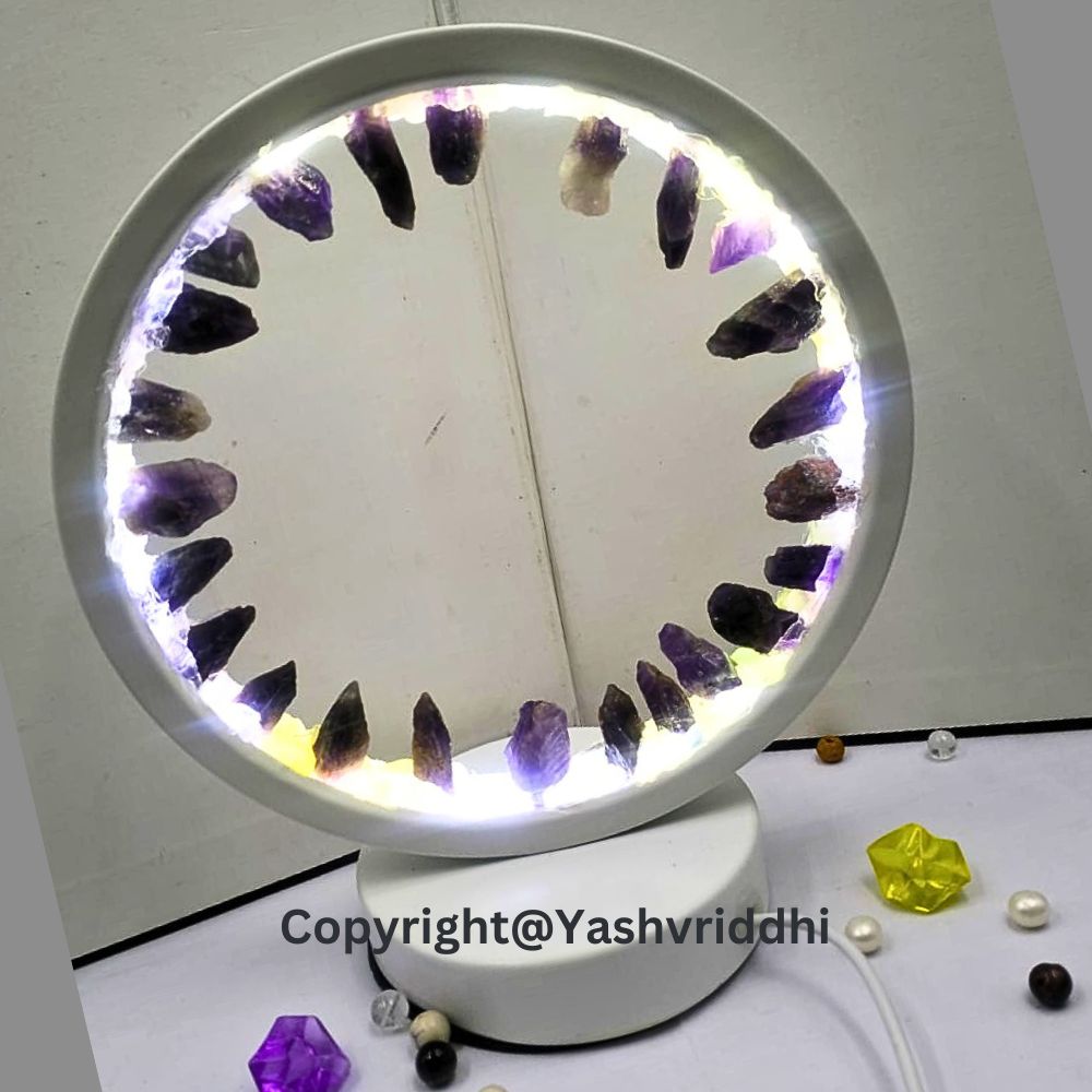 Radiant Amethyst Crystal Lamp | Natural Amethyst Stone Lamp for Home Decor & Meditation | Yashvriddhi