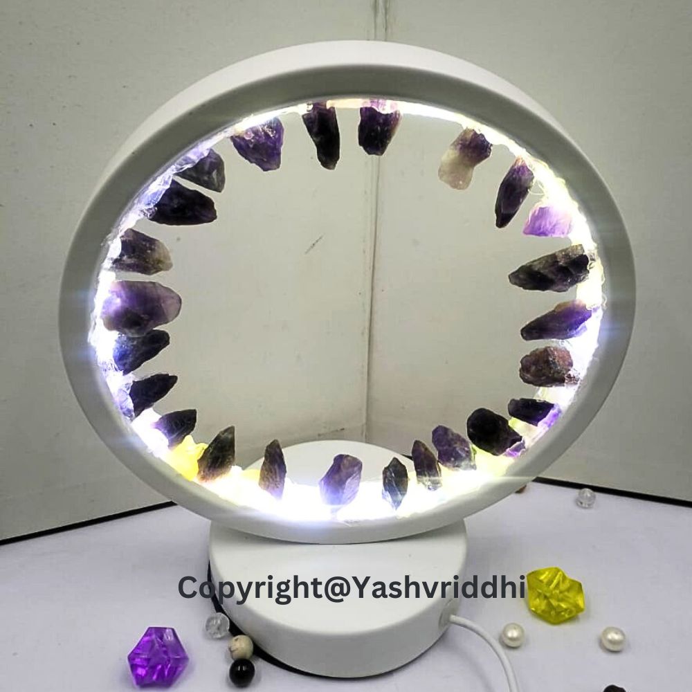 Radiant Amethyst Crystal Lamp | Natural Amethyst Stone Lamp 