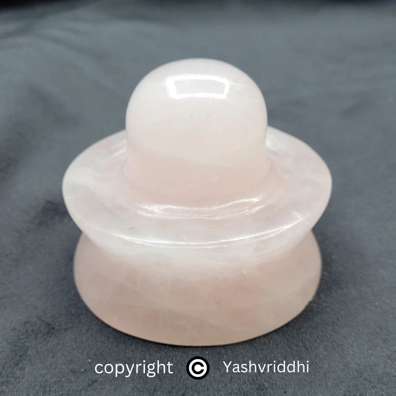 Rose Quartz Shivling 300g | Pink Rose Quartz Shiva Lingam | Yashvriddhi