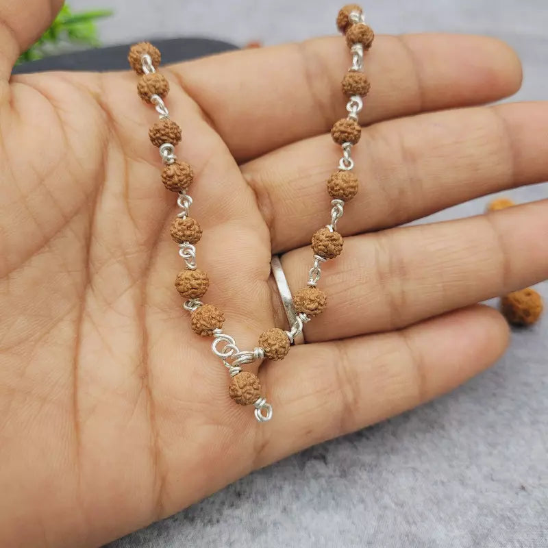 Rudraksha Mala in Silver 