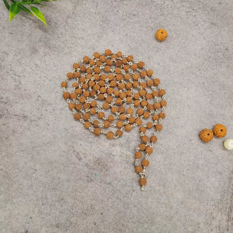 Rudraksha Mala in Silver 