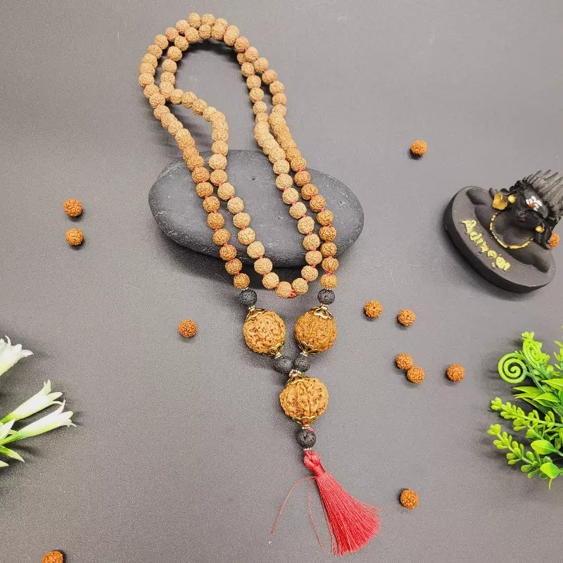 Savya Sachi Bandh | Traditional Rudraksha Neck Accessory for Pooja & Devotional Practice | Yashvriddhi