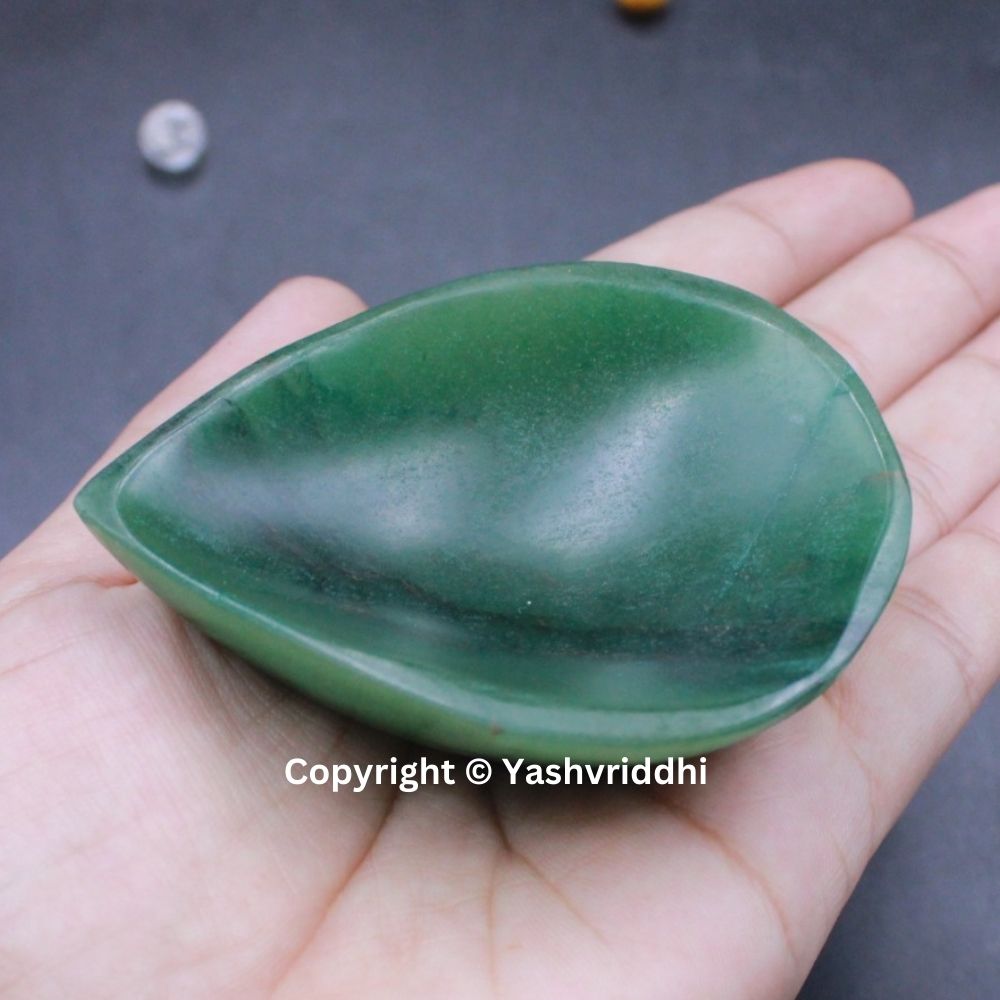 Unique Green Jade Stone Diya for Diwali Pooja & Home Décor | Yashvriddhi